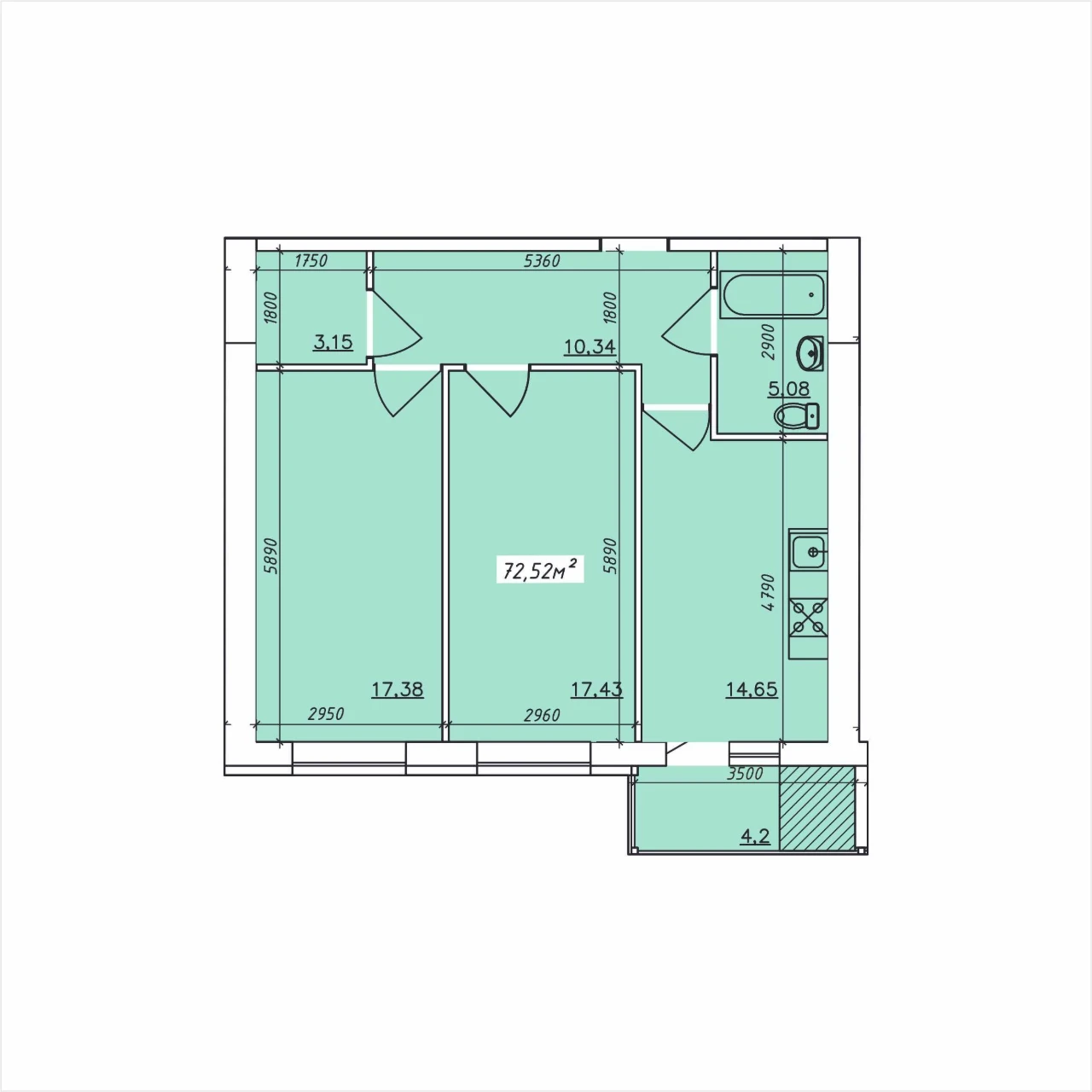 Сучасна 2К квартира 72м² на вул. Садова 120, від надійного З