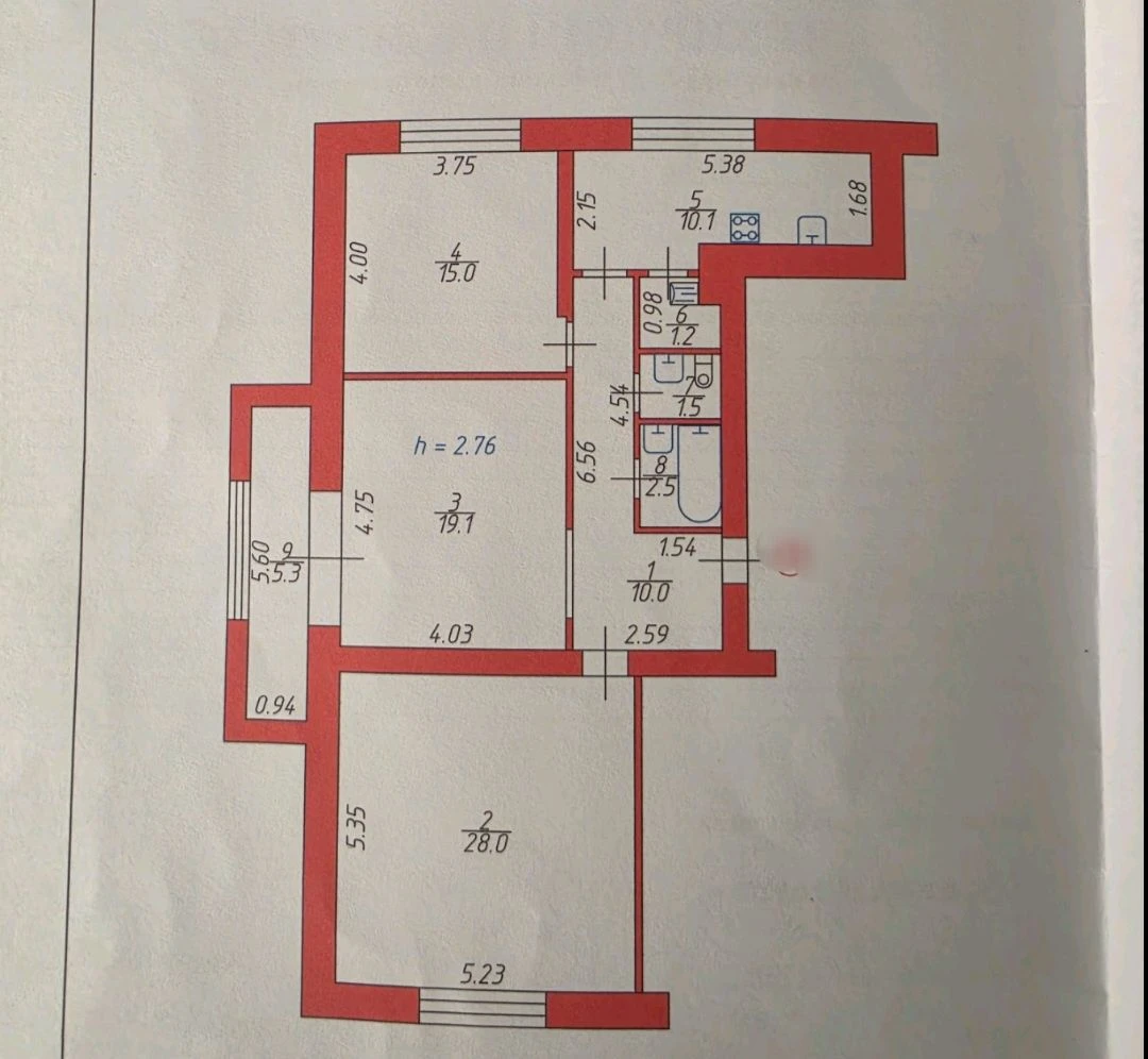 Продаж 3-х кімнатної квартири , центр міста