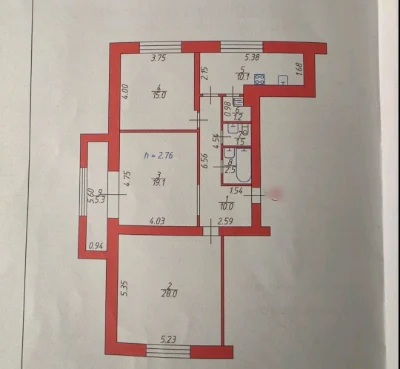 Продаж 3-х кімнатної квартири , центр міста
