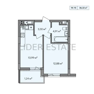 Продаж 1-кімн. квартири, 40 м², 2/4 пов. в Ужгороді – ідеаль