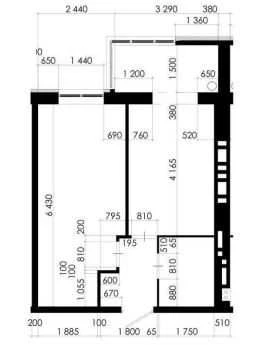 Продаж 1-к квартири 40.3 м² в ЖК «Рідний Дім», 8/10 поверх.