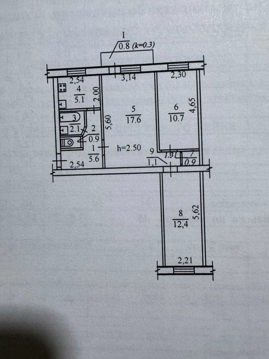 Продам 3к квартиру на вул. Новокримська, буд. 2А