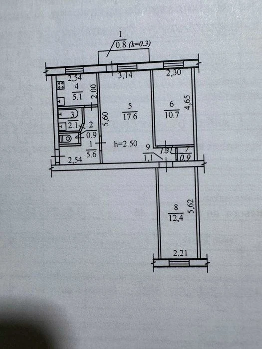 Продам 3к квартиру на вул. Новокримська, буд. 2А
