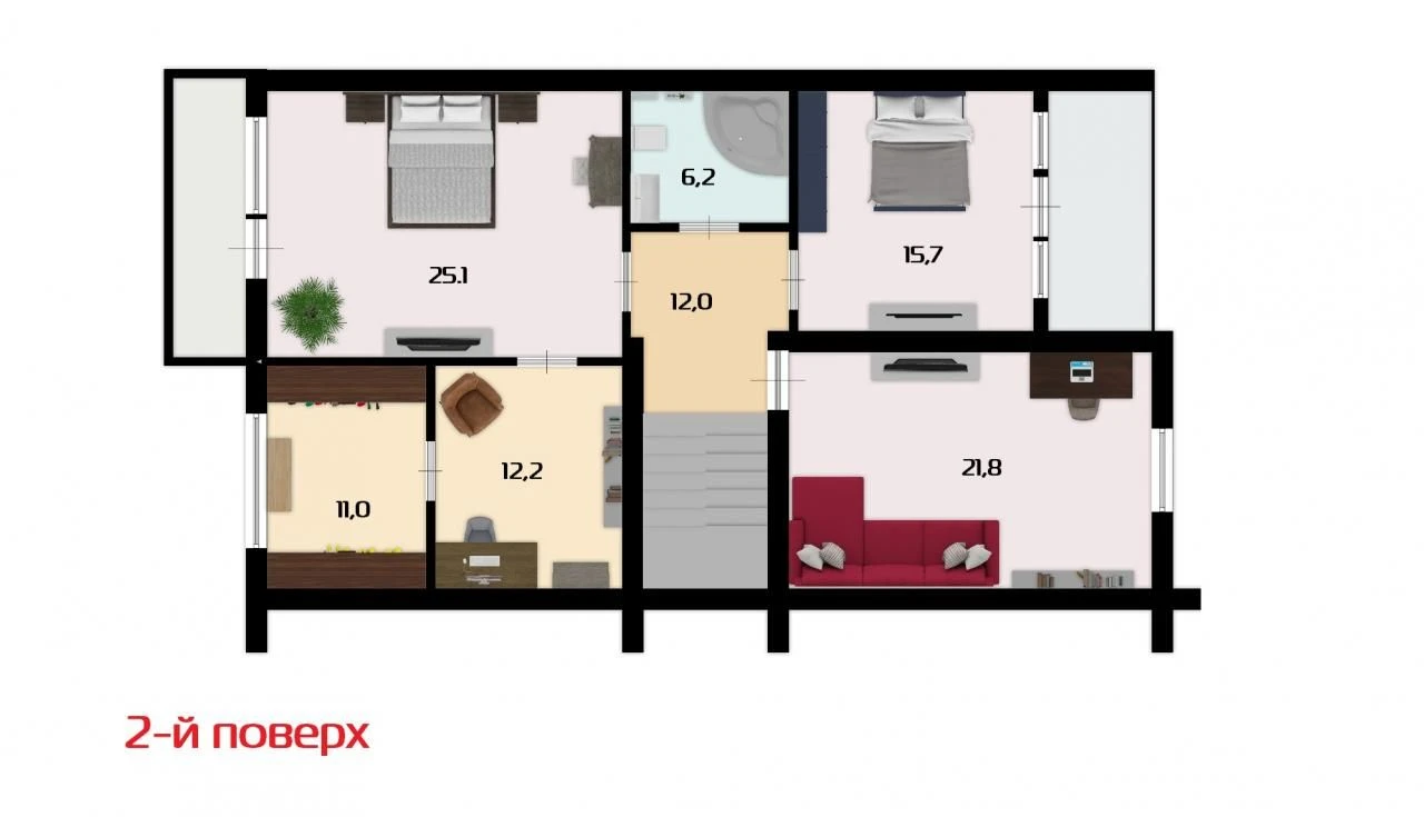 Spacious and comfortable two-story townhouse