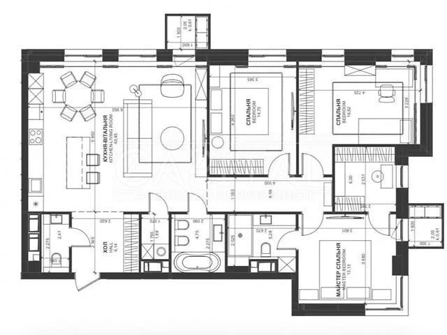 Sale of 4-room apartment 120 sq. m. on Vasylya Tyutyunnyka 39/2 •