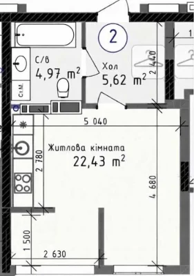 1-кімнатна квартира 33 м² у сучасному ЖК | Розстрочка до 48