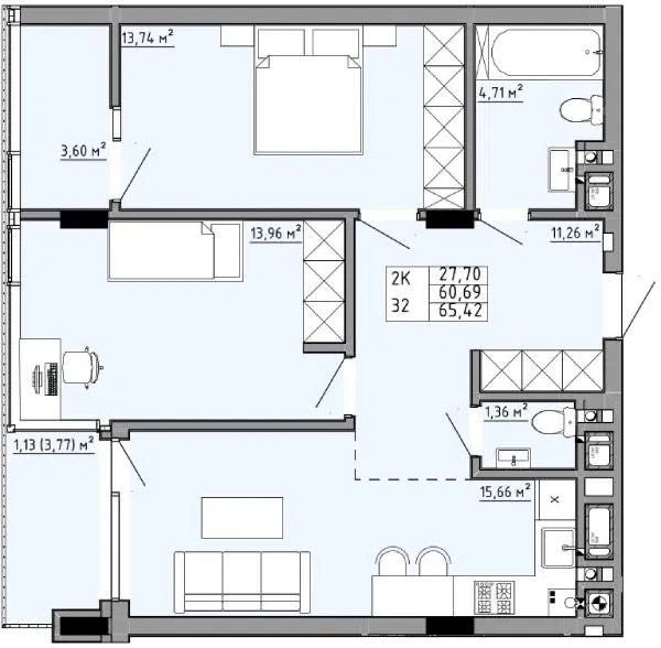 Продаж 2 кімнатної квартири ЖК Family House вул Пилипа Орлик
