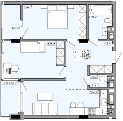 Продаж 2 кімнатної квартири ЖК Family House вул Пилипа Орлик