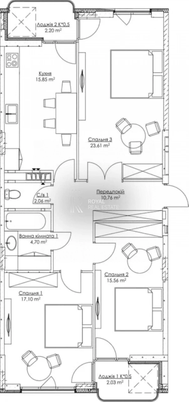 Продаж Квартира Київ Дарницький район ЖК O2 Residence 3 кімн