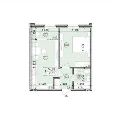 1-room apartment for sale Maksimovicha St., Nova Angliya Residential Complex, Gol