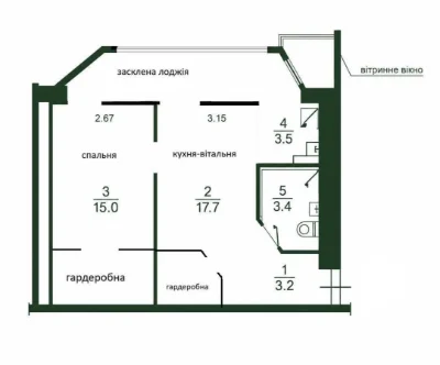 Sale of 2-room apartment 45 m², Gogolevskaya street, 11/39