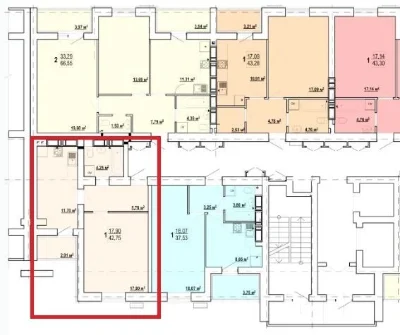 S For sale spacious 1-room apartment in the new building of the Gi residential complex
