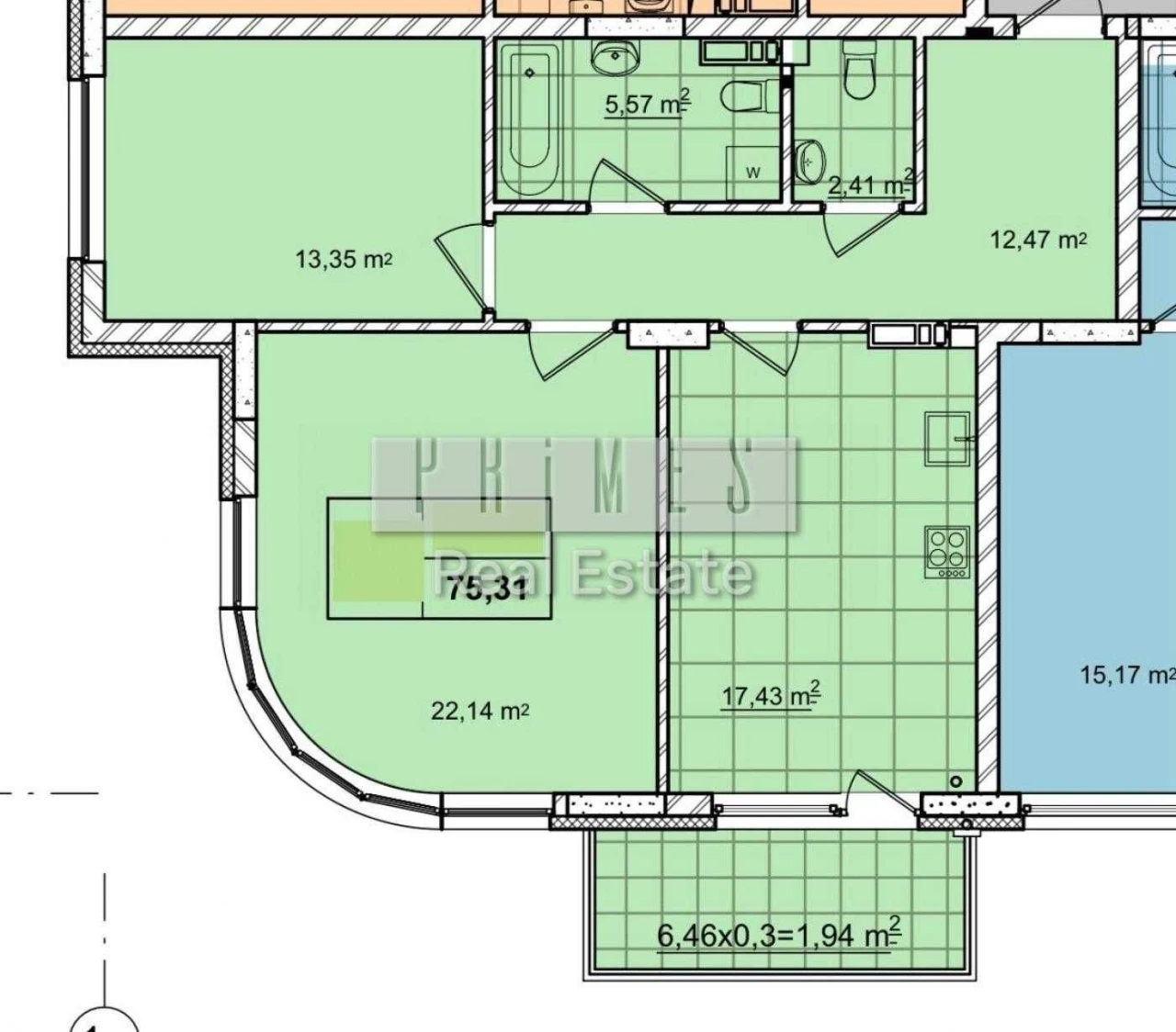 Продаж 2к квартири без ремонту, ЖК 52 Перлина (Pechersk Plaz