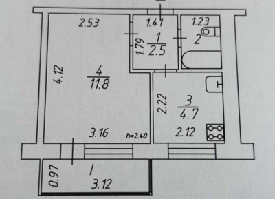В продажу 1-кімнатна квартира 24 м2 "заходь-живи" на Захисни