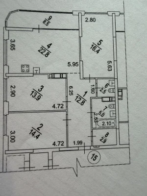 Продаж 3-кімнатна / 99,2 м² / ЖК GREAT / Причальна 8