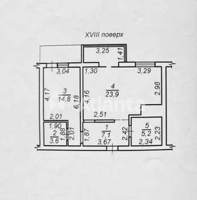 2-кімнатна квартира 58.3 м² ЖК Михайлівське Містечко
