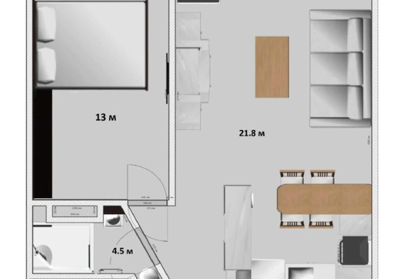 Продам 1-кімн. Крушельницької Соломії вул. 15в, 40 м.кв