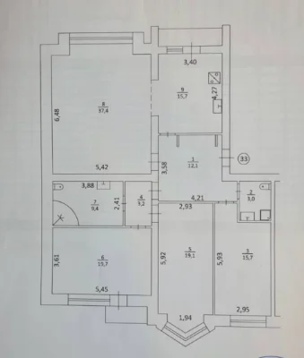Елітна 4-к квартира 137 м² з класичним ремонтом — вул. Гонча