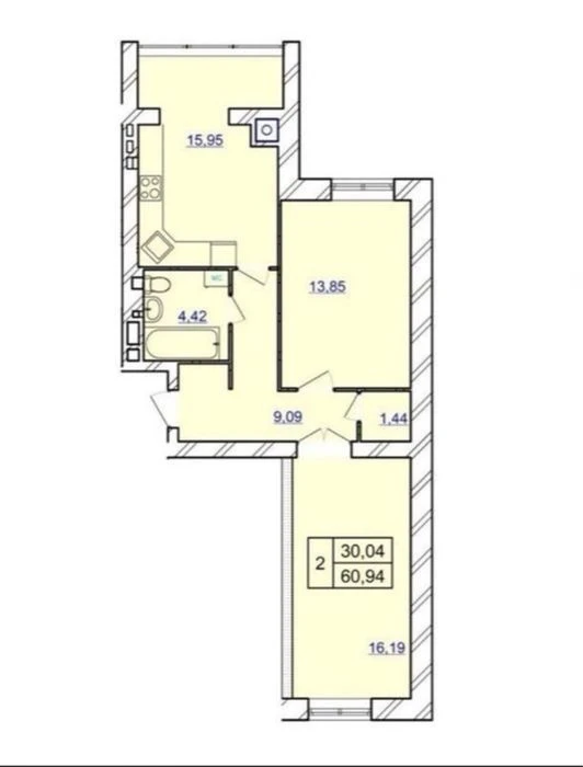 Продається 2-кімнатна квартира в сучасному ЖК Avilla Land у