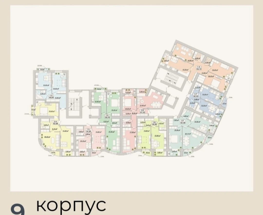 Продаж 2 к.квартира ЖК Княгинин 9 корпус