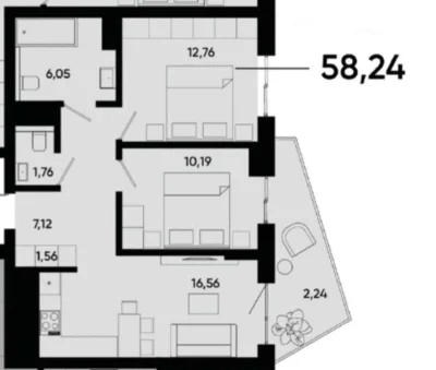 Продаж від власника, дешевше, ніж в забудовника, 2 кімн.кв.