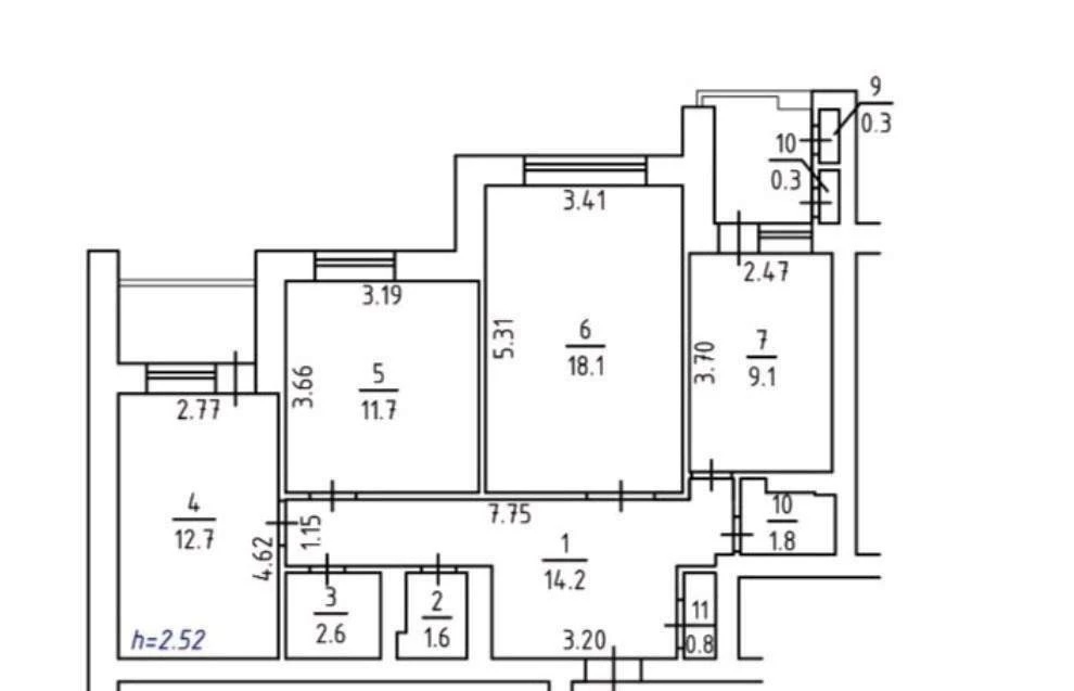 Sale of a 3-room apartment 80 m², Oleksandra Arkhipenko St.
