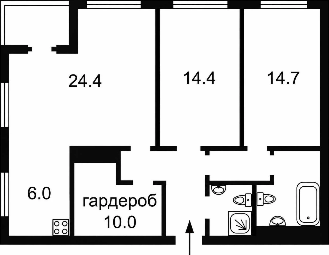 Найнижча ціна за кв в Seven. 88 кв.м. Продаж видової 2-кімна