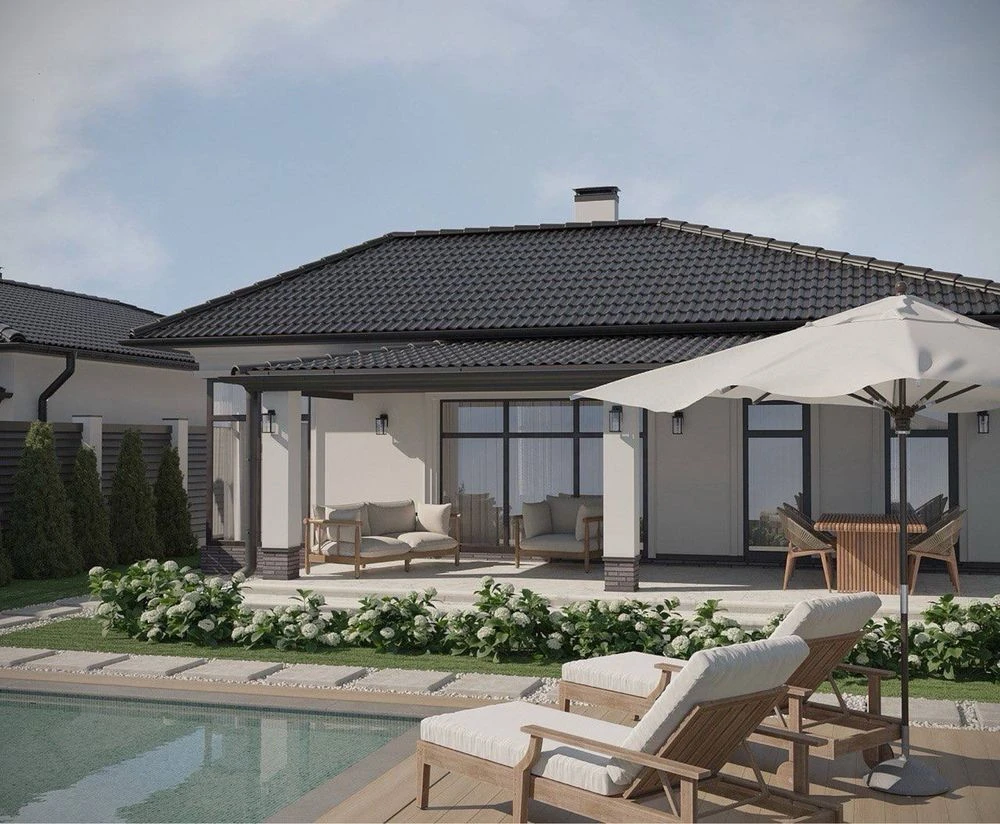 Продаж одноповерхового будинку 130 м²  | місце під басейн та