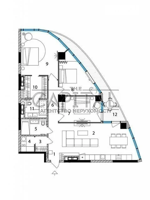 Sale of 3-room apartment 124 sq. m on Ioanna Pavla II 12 street • ID