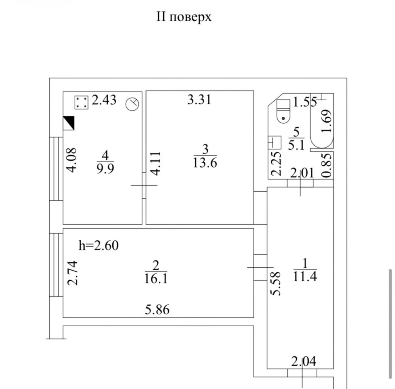 Продам 2-х комн.  в малоквартирном новом доме  у Привоза