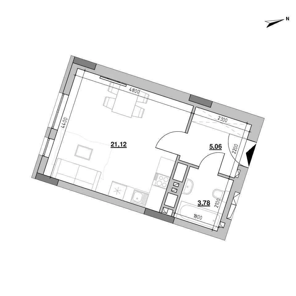 Sale of 1-room apartments in the residential complex Britannia Shevchenko St. No commission