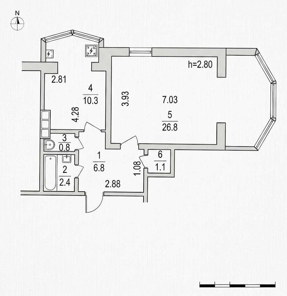 Продам 1 кім. квартиру 43кв.м вул.Корольова/Вільямса
