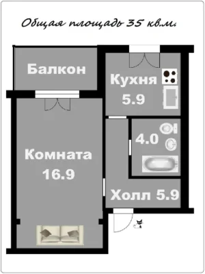 1к квартира Бородинский мкрн, 1 этаж, не торцевая