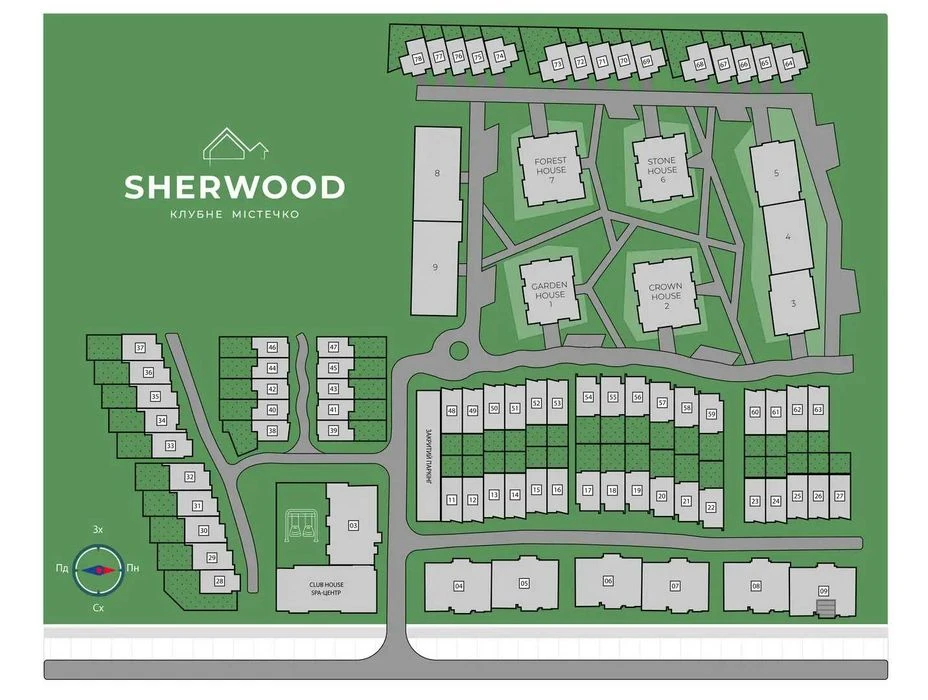 1-кімнатна квартира 40,4 м²  ЖК SHERWOOD  Клубний формат жит