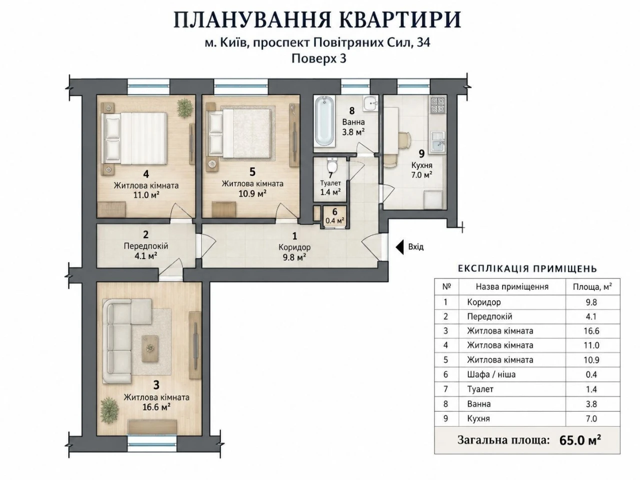 Продаж трикімнатної квартири (сталінка)