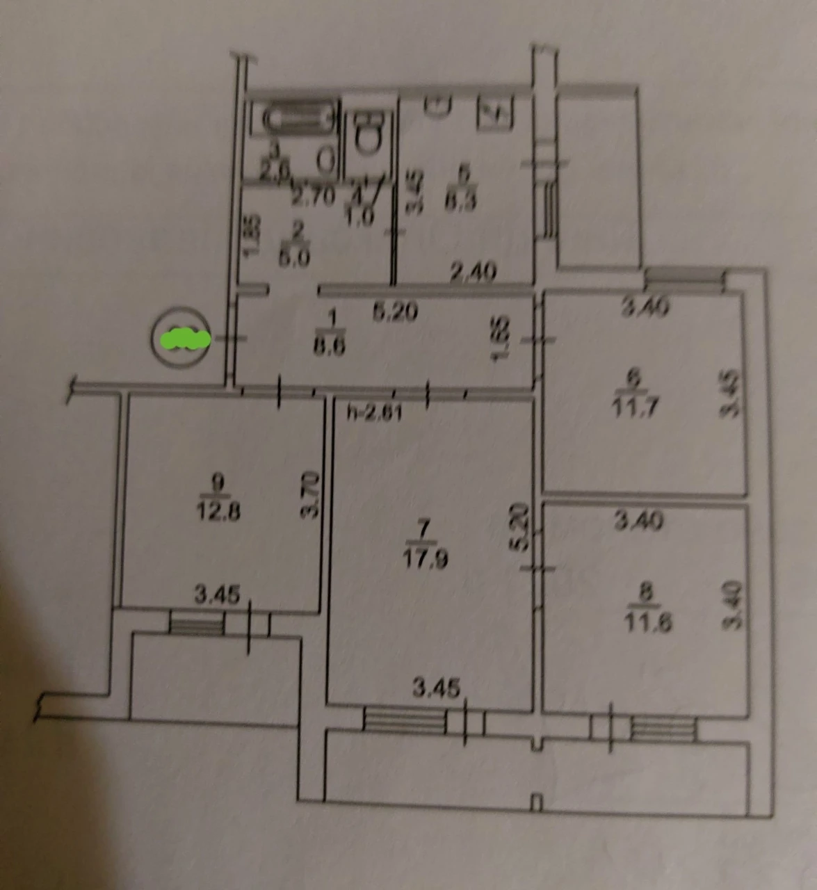 4-комн. кв-ра. 100м. Милославская 37.ТОРГ.