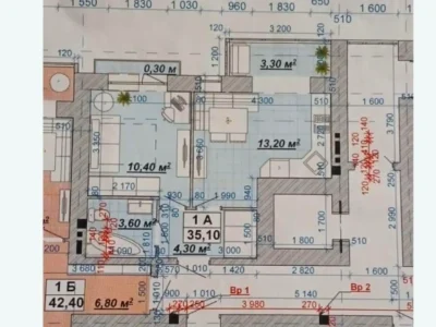 Продажа квартиры, 1 комната, 35 м², 12/14 этаж.