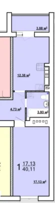 Продам 1-ком квартиру в новострое ЖК"Мира-3" Индустриальный