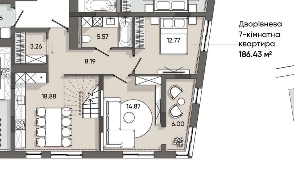 Продаж 7-кімнатної квартири ЖК Orlan Residence вул. Пластова
