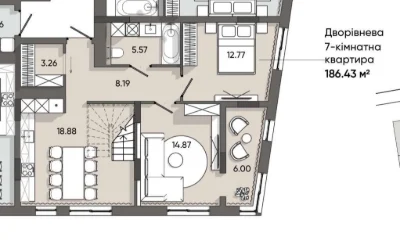 Продаж 7-кімнатної квартири ЖК Orlan Residence вул. Пластова