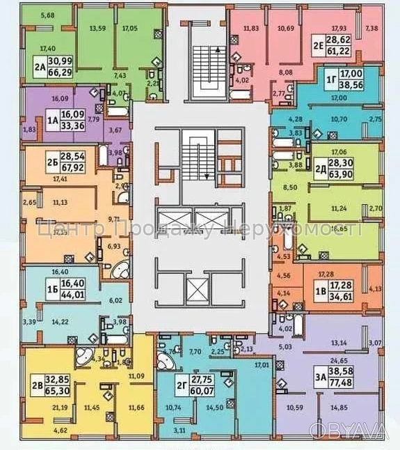 2-комнатная квартира, 63.9 м.кв.