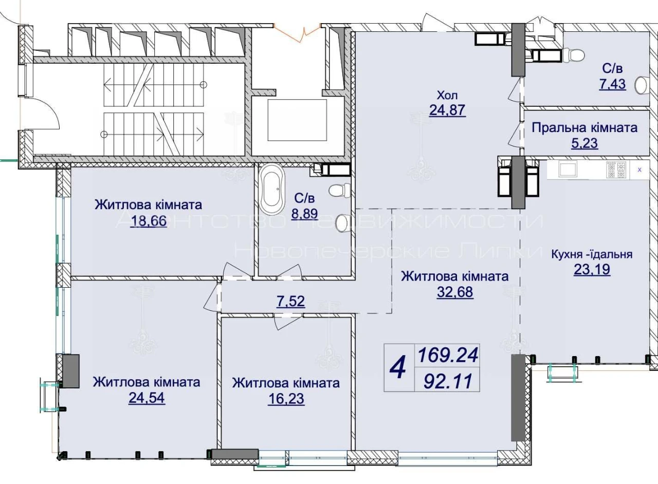 Продаж просторої 4-к квартири 170 м² у престижному ЖК Новопе