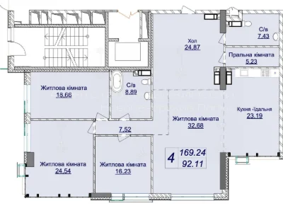 Продаж просторої 4-к квартири 170 м² у престижному ЖК Новопе