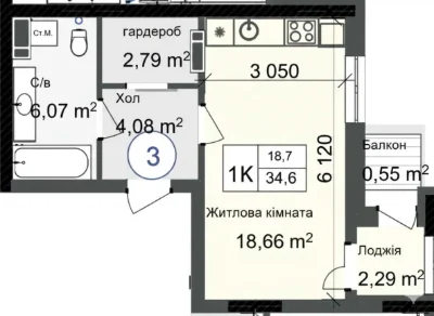 Продам стильную смарт-квартиру в кирпичном доме / газ