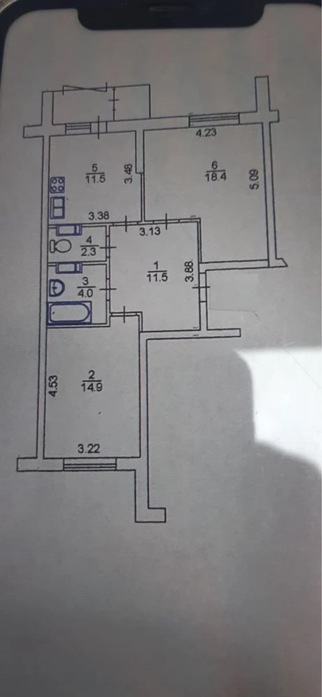 Двухкомнатная квартира 65.4 м² | ЖК «Злагода» |