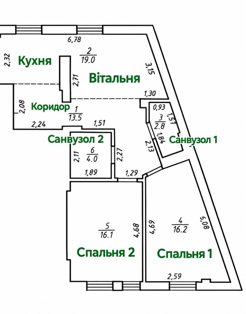 2-ок кімнатна квартира ЖК Велика Британія з ремонтом та мебл