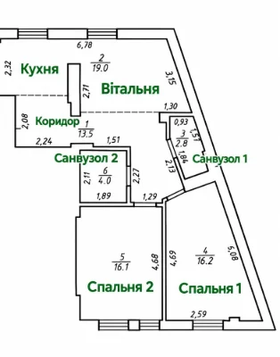 2-ок кімнатна квартира ЖК Велика Британія з ремонтом та мебл