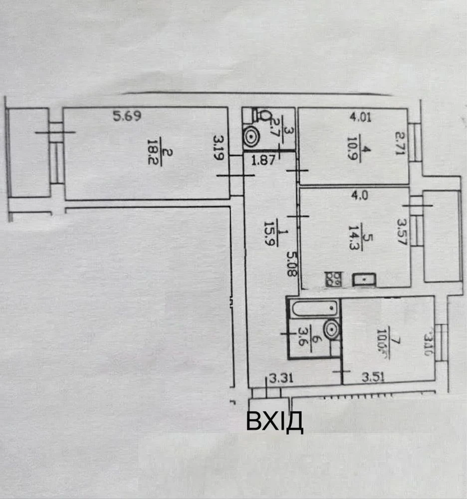 ТЕРМІНОВО! 3-кімнатна квартира 82 м² — Кадетський Гай, 3, Со