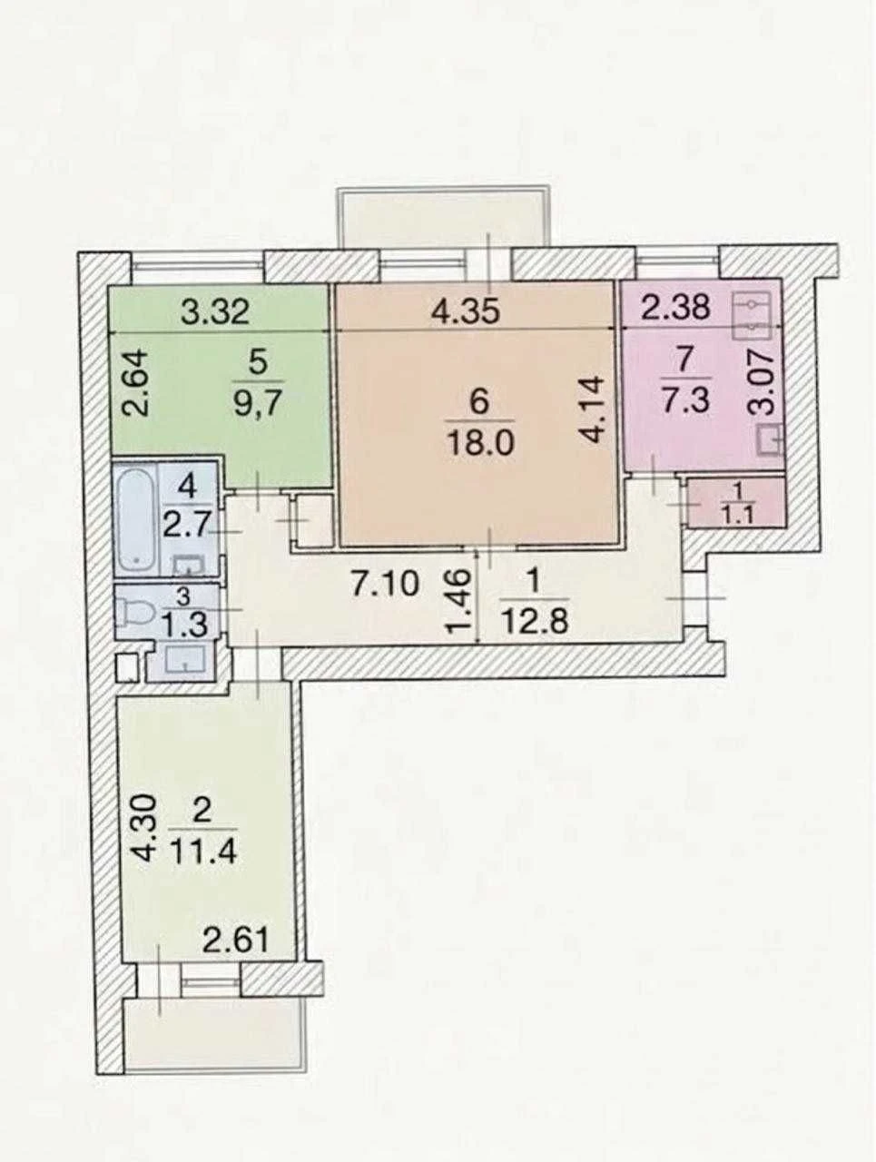 Без%, Продаж 3 кім. кв. вул. Тростянецька 121, Позняки, Харк