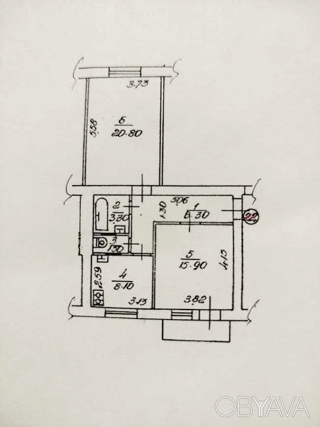 2-room apartment, 59.00 sq.m